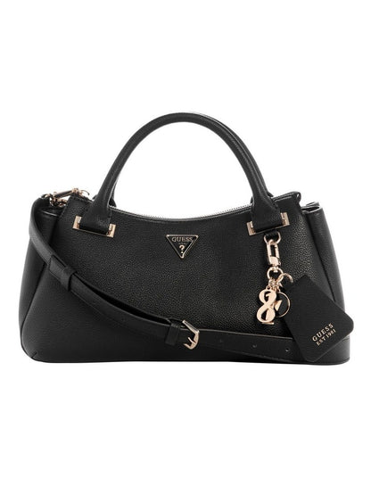 Evie Triple Comp Satchel Bag in Black