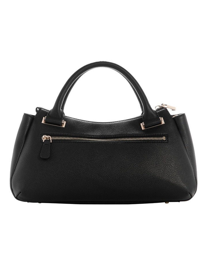 Evie Triple Comp Satchel Bag in Black