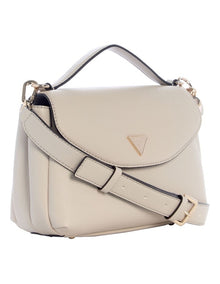 Evie Top Handle Shoulder Bag in Light Taupe