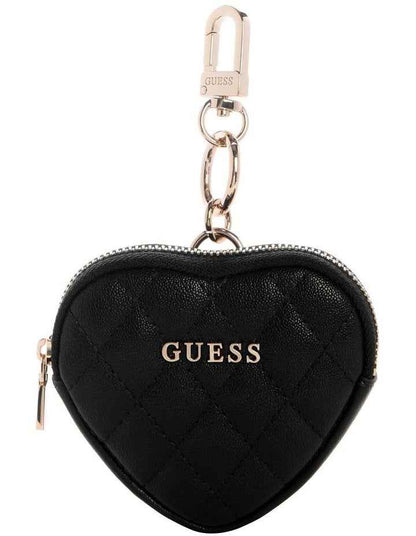 Heart Pouch Keychain in Black