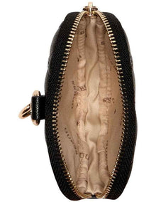 Heart Pouch Keychain in Black