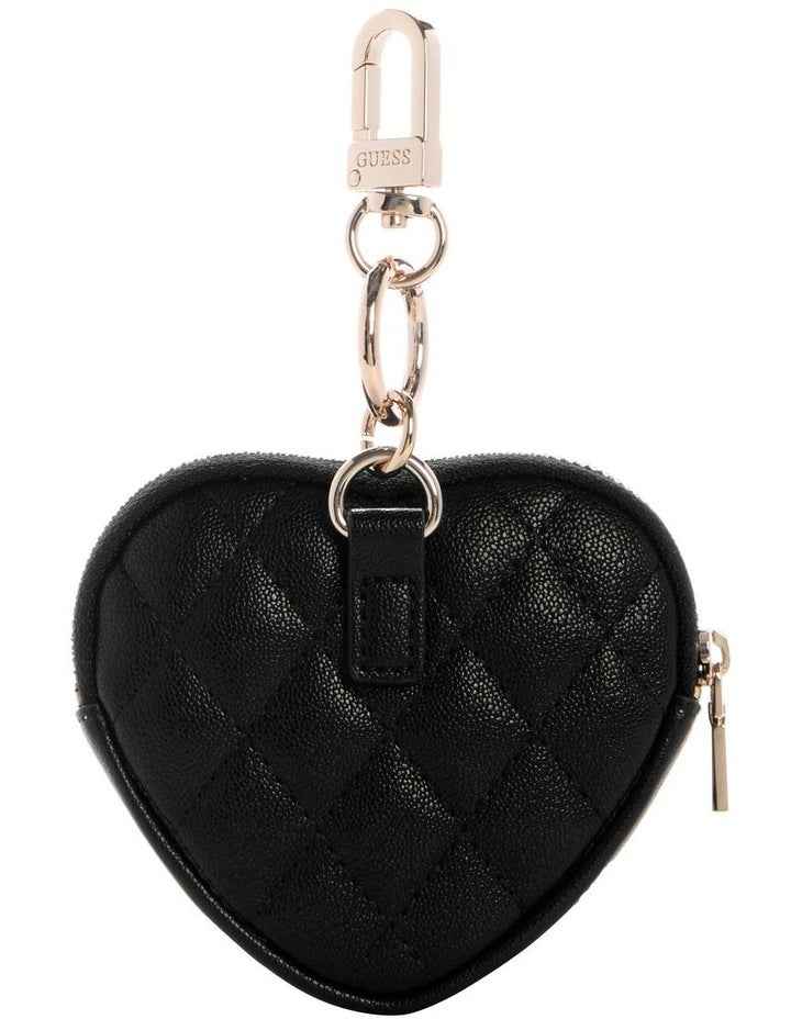Heart Pouch Keychain in Black