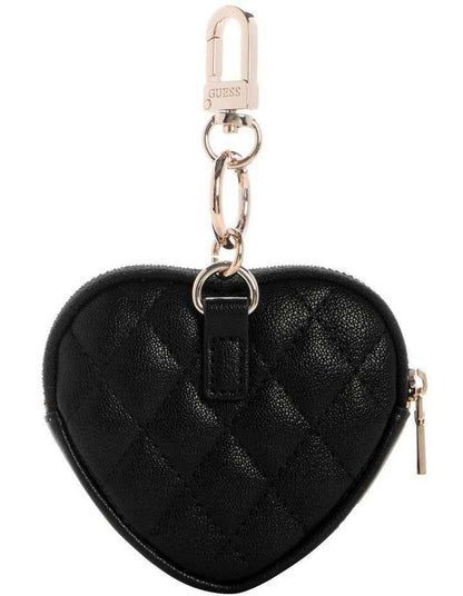Heart Pouch Keychain in Black