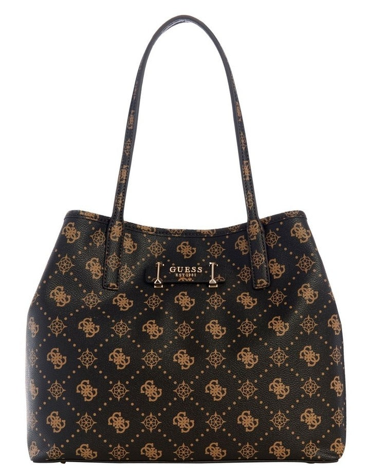 Carrie Logo Tote Bag in Espresso