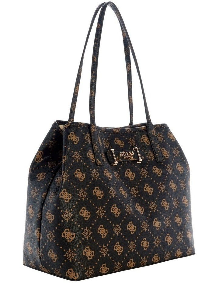 Carrie Logo Tote Bag in Espresso