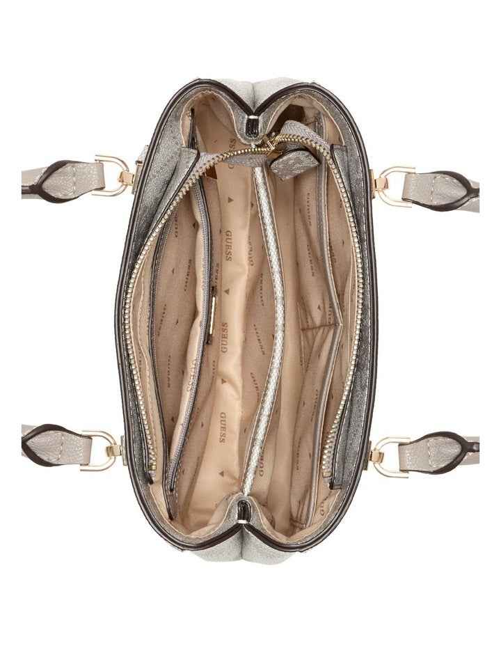 Noelle Ii Sml Satchel Bag in Dark Taupe Logo