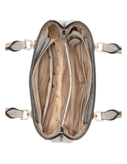 Noelle Ii Sml Satchel Bag in Dark Taupe Logo