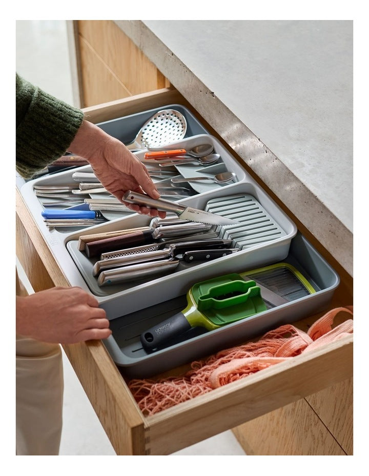 DrawerStore Expanding Tray/Knife Block in Grey