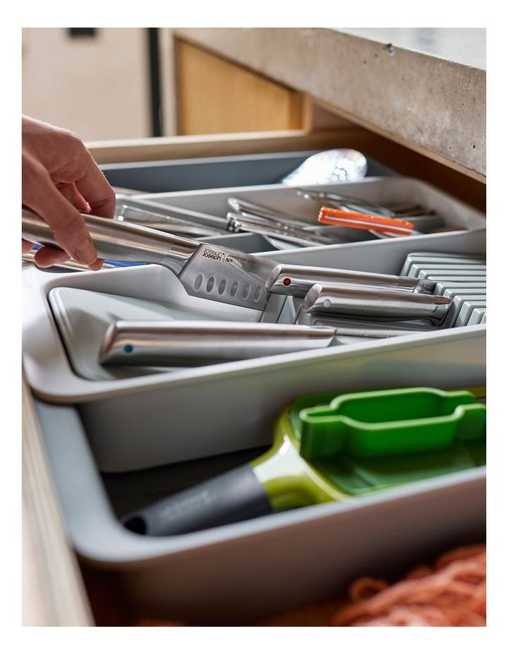 DrawerStore Expanding Tray/Knife Block in Grey