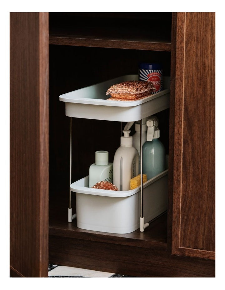 CupboardStore 2-Tier Caddy in Grey