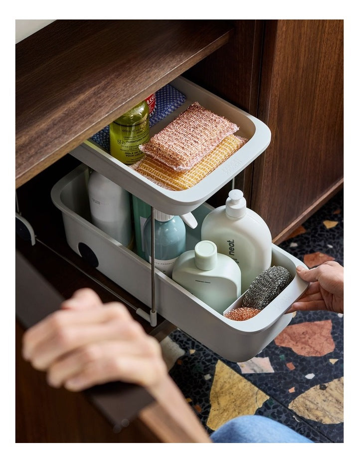 CupboardStore 2-Tier Caddy in Grey