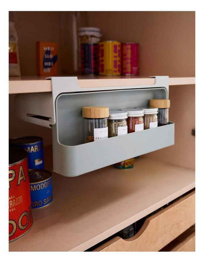 CupboardStore Under-Shelf Spice Rack in Grey