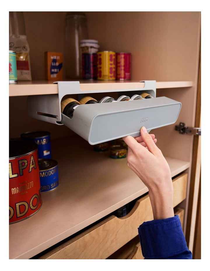 CupboardStore Under-Shelf Spice Rack in Grey