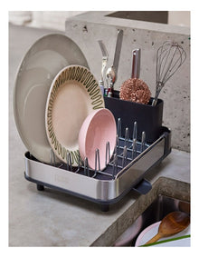 Extend Slim Steel Dish Rack in Grey