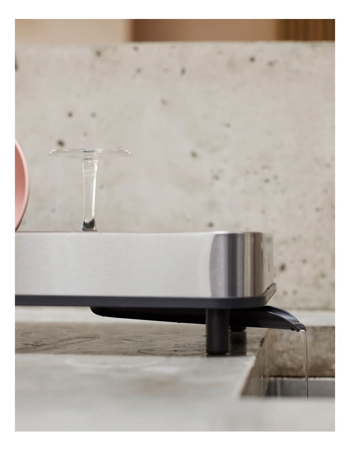 Extend Slim Steel Dish Rack in Grey