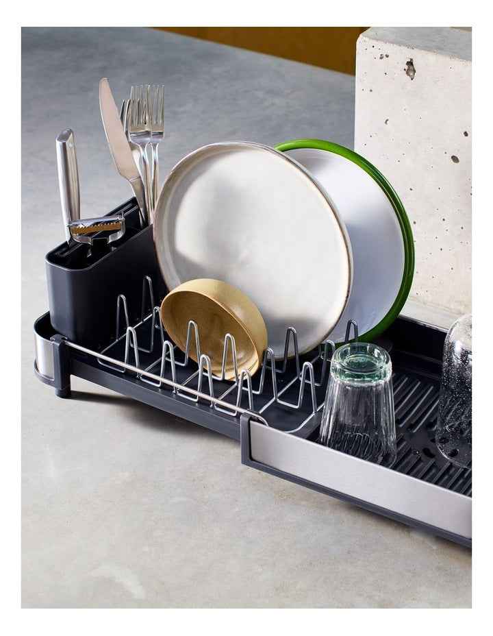 Extend Slim Steel Dish Rack in Grey