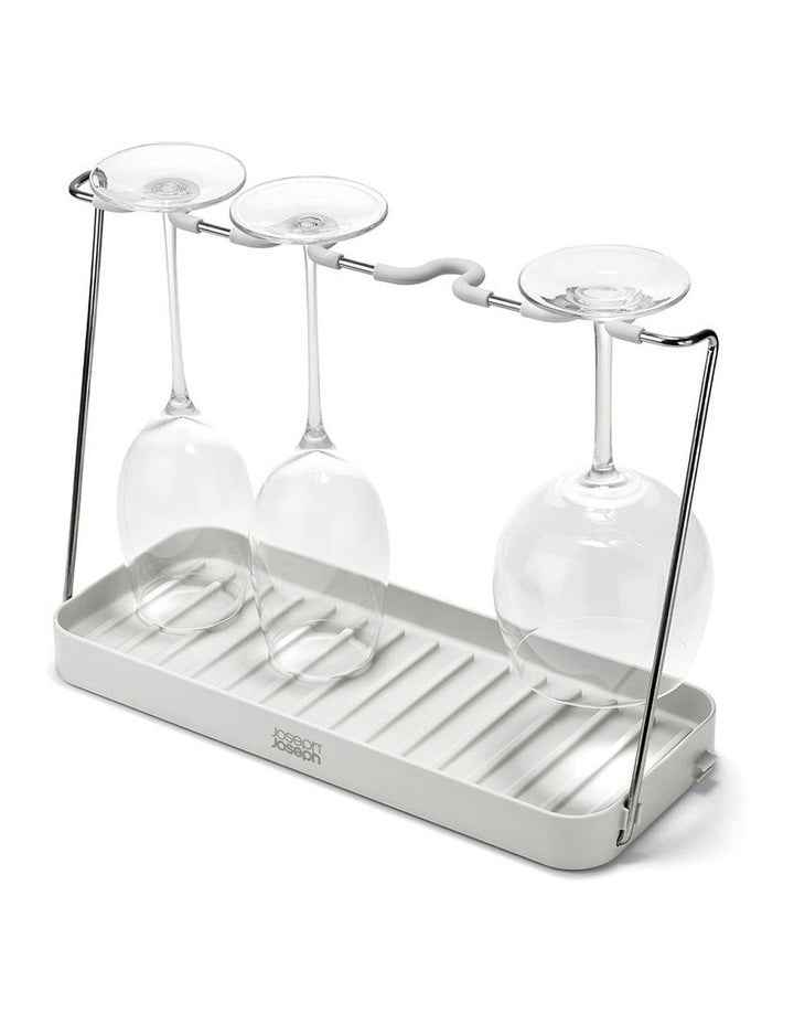 DrySmart Wine Glass Drying Rack in Grey