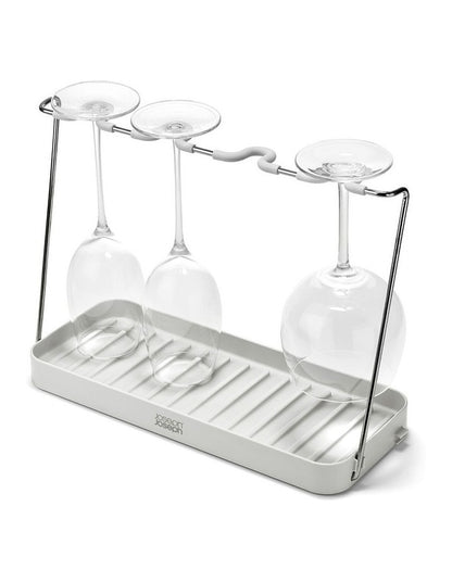 DrySmart Wine Glass Drying Rack in Grey