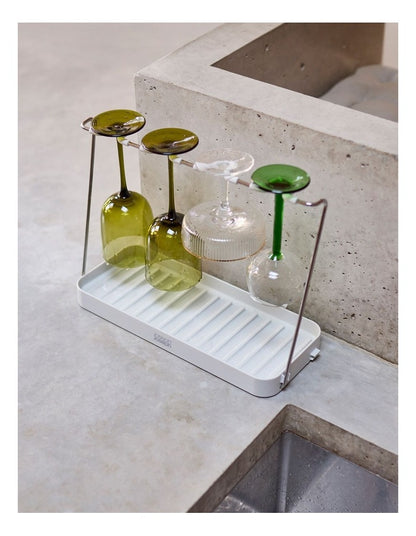 DrySmart Wine Glass Drying Rack in Grey
