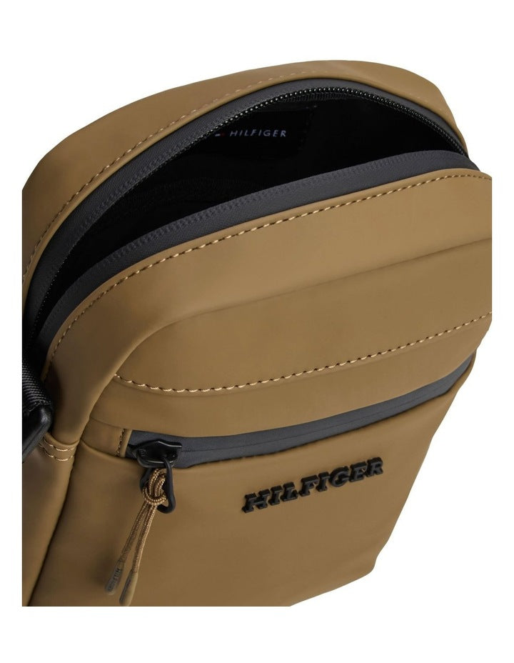 Mini Crossbody Reporter Bag in Beige