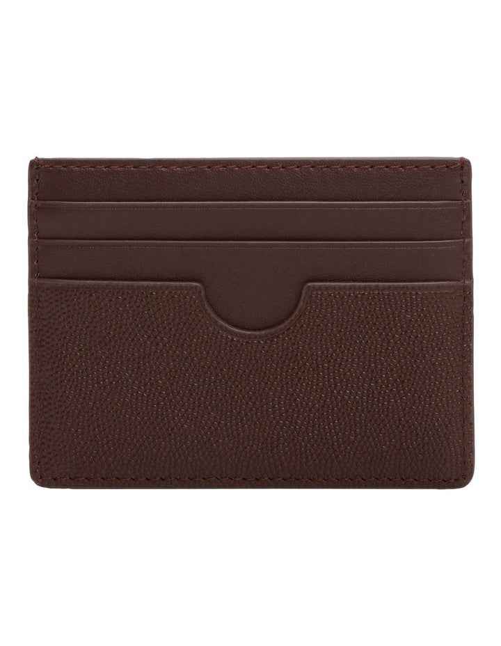 Flag Credit Card Holder Wallet in Brown