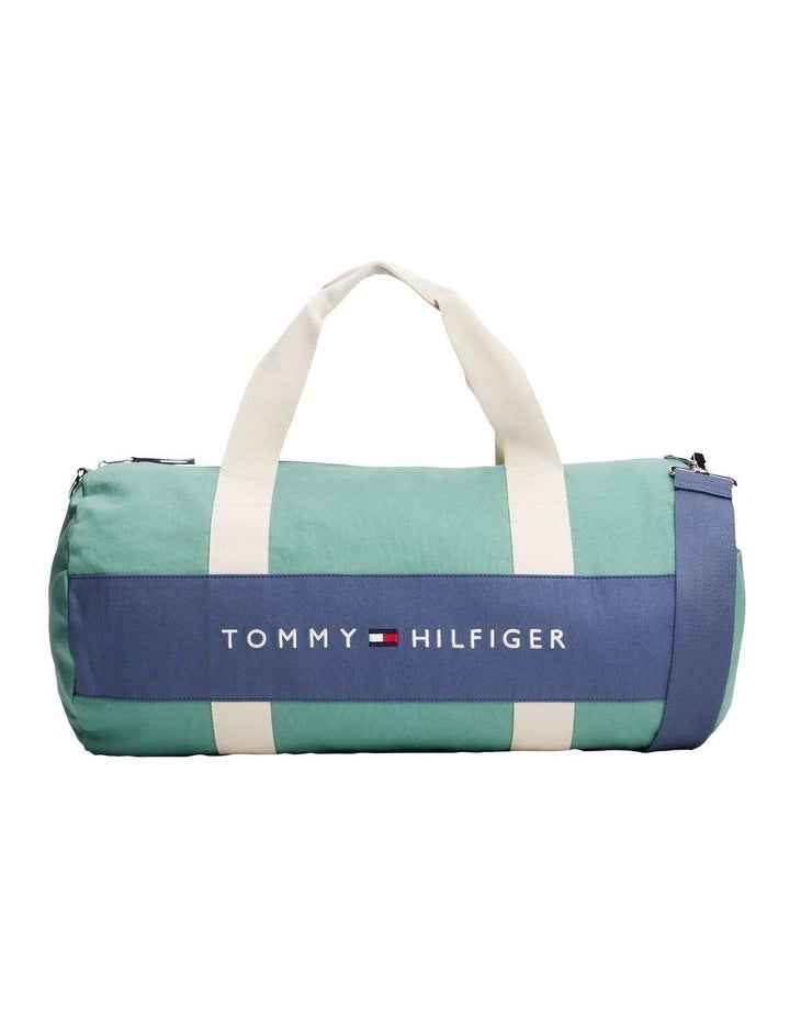 Logo Canvas Duffel Bag in Green