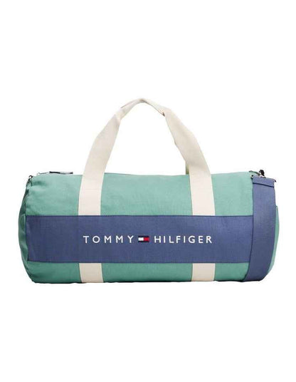 Logo Canvas Duffel Bag in Green