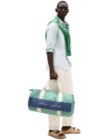 Logo Canvas Duffel Bag in Green