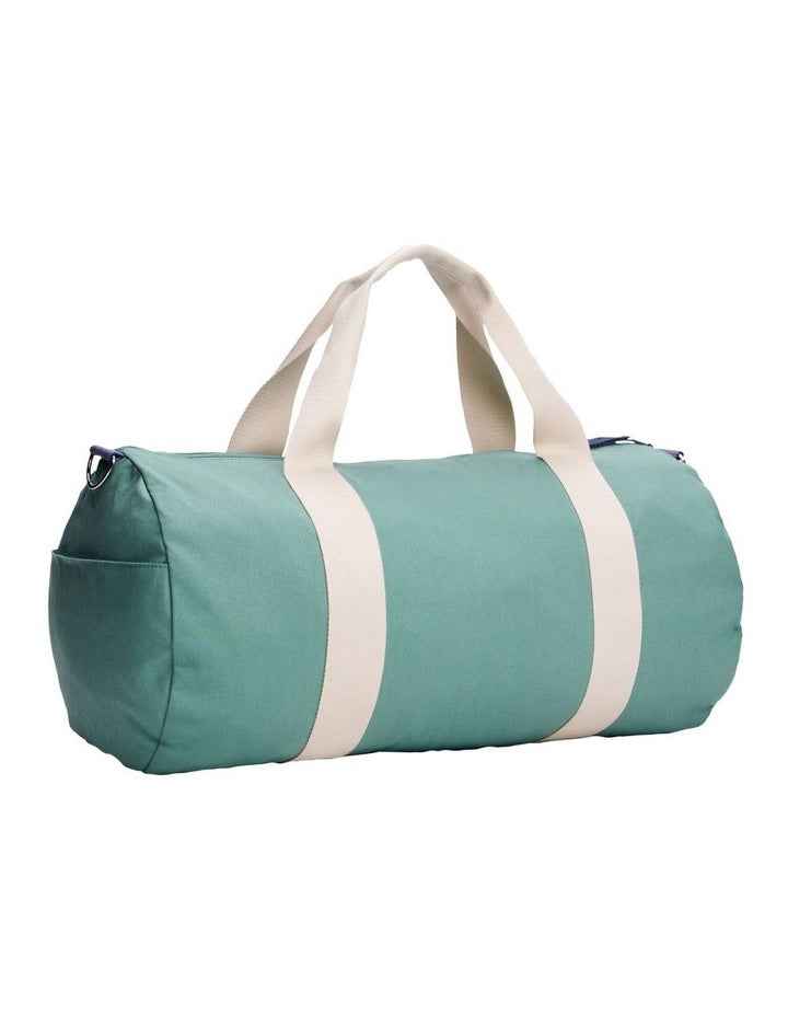 Logo Canvas Duffel Bag in Green