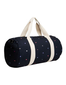 Flag Logo Canvas Duffel Bag in Navy