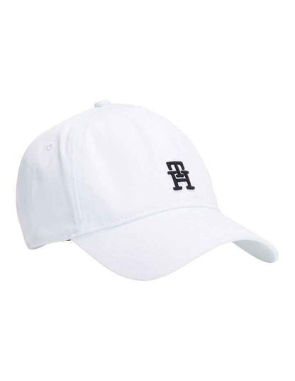 Embroidered Monogram Baseball Cap in White