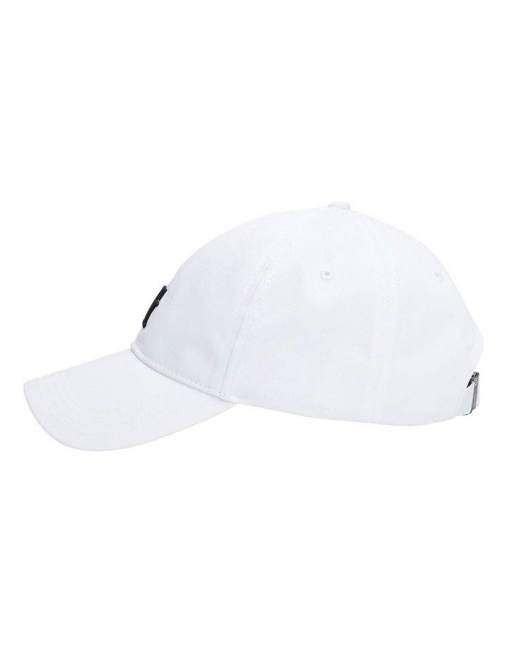Embroidered Monogram Baseball Cap in White