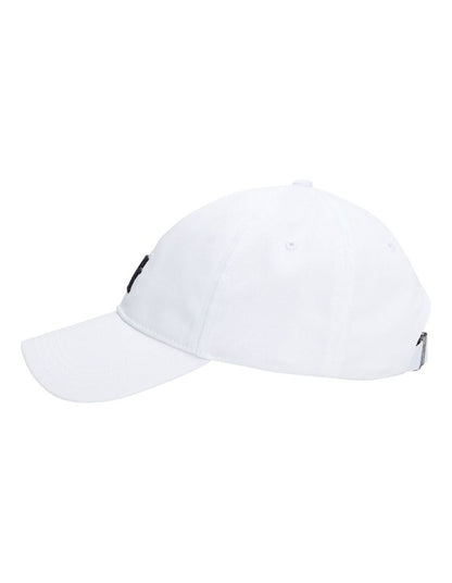 Embroidered Monogram Baseball Cap in White