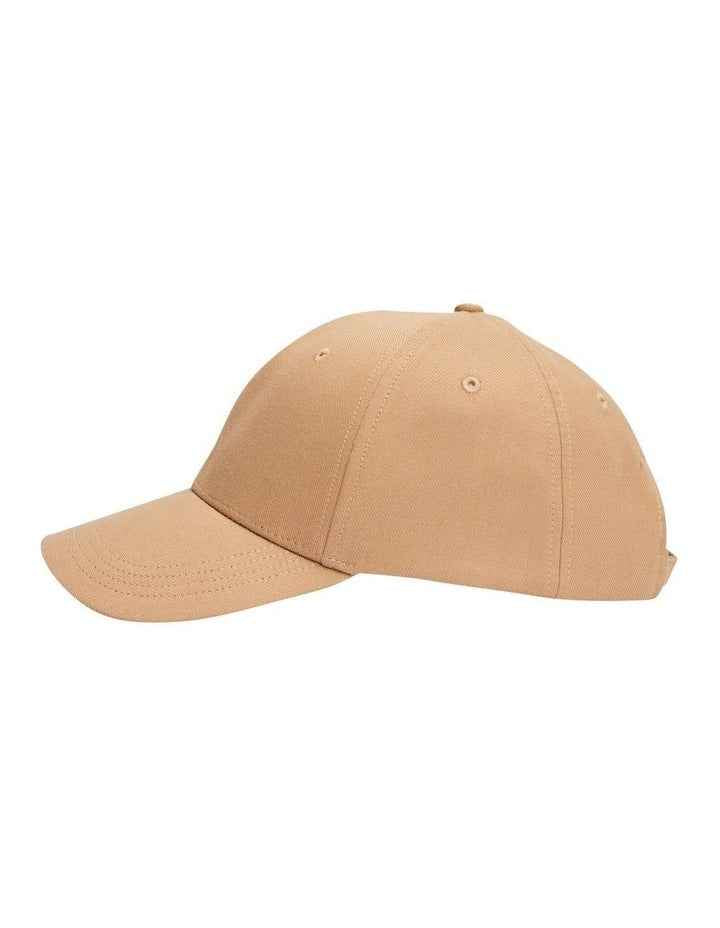 Flag Cotton 6 Panel Baseball Cap in Beige