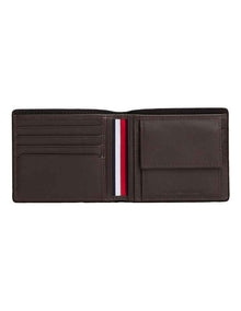 Corporate Leather Card And Coin Wallet in Brown