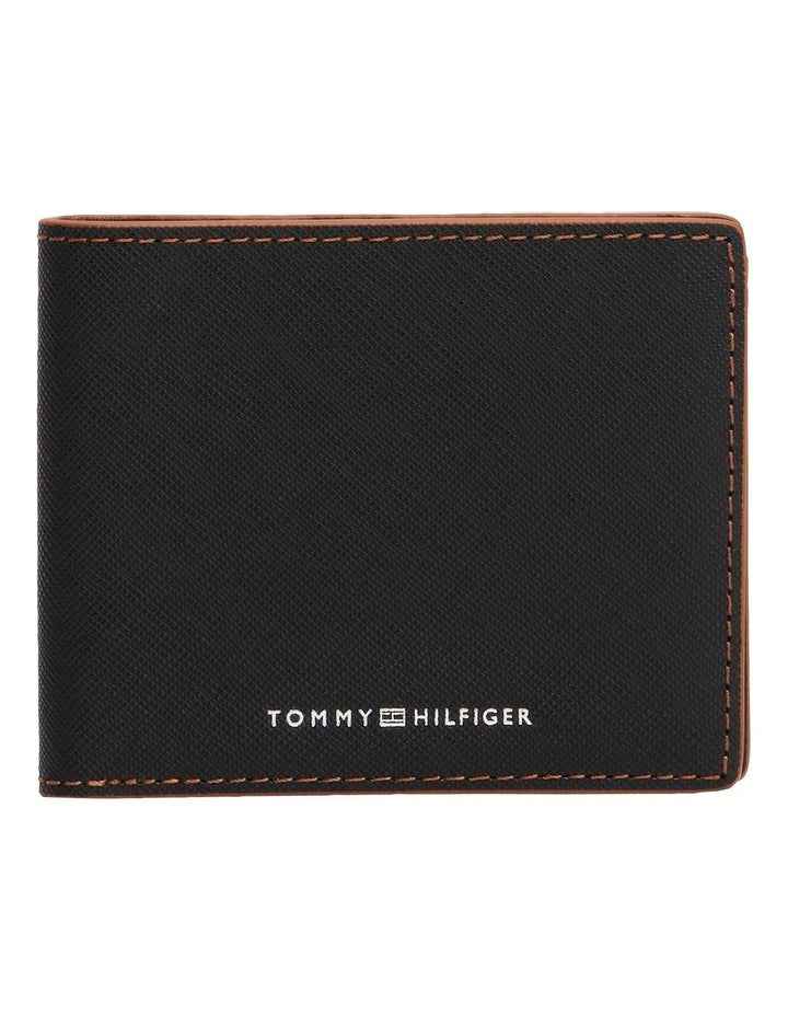 Edge Leather Mini Wallet in Black