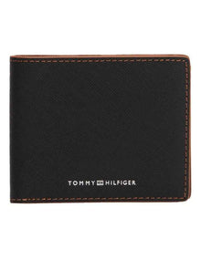 Edge Leather Mini Wallet in Black