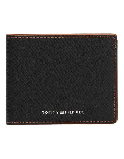 Edge Leather Mini Wallet in Black