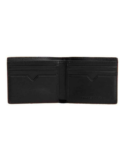 Edge Leather Mini Wallet in Black