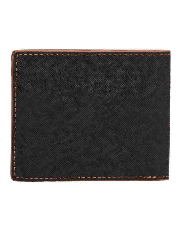 Edge Leather Mini Wallet in Black