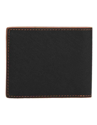 Edge Leather Mini Wallet in Black