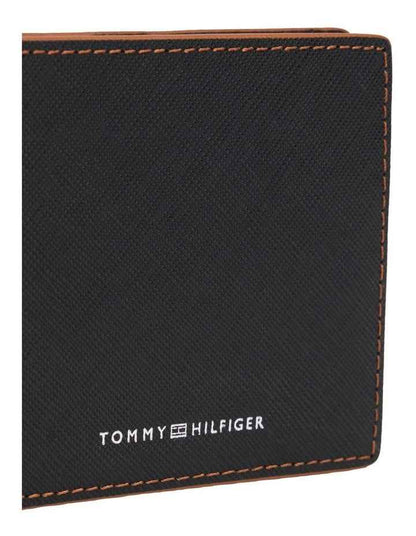 Edge Leather Mini Wallet in Black