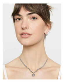 Small Square Drop Earrings in Pale Blue