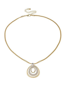 Twisted Teardrop Pendant Necklace in Multi