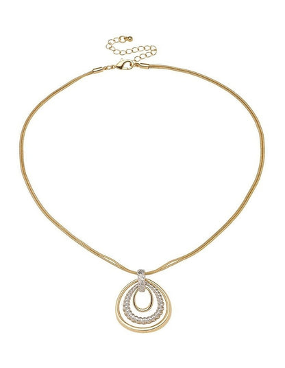 Twisted Teardrop Pendant Necklace in Multi