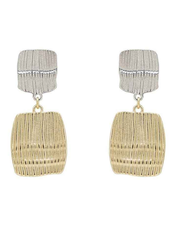 Grainline Panel Clip Earrings in Multi