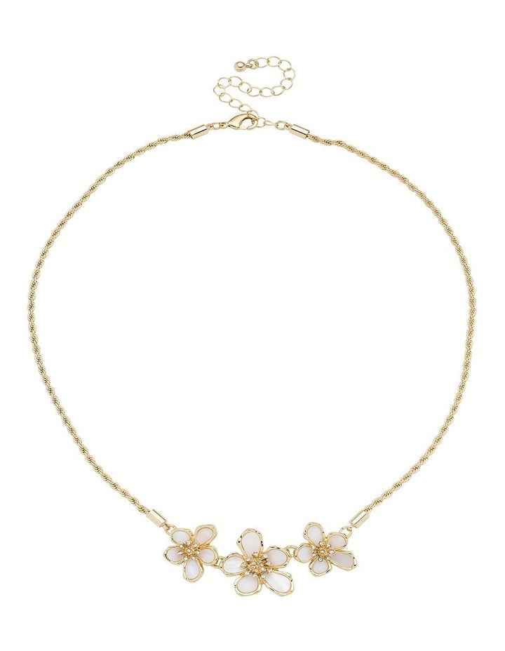 Jasmine Flower Necklace in Pearl