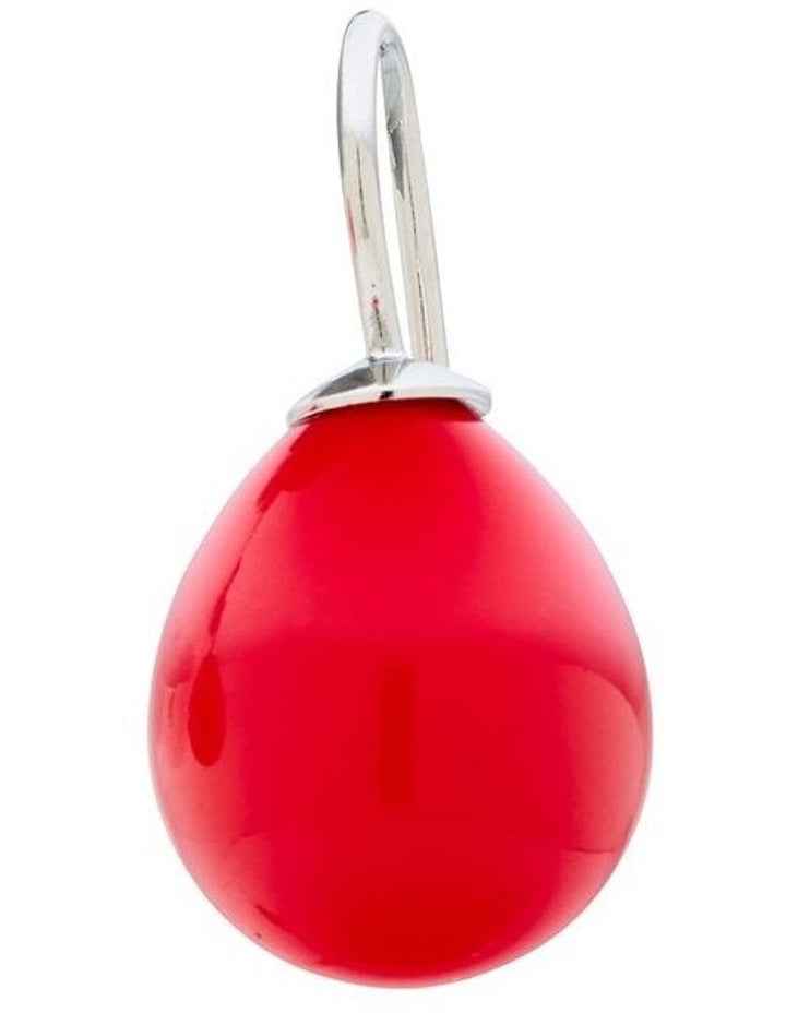 Solid Teardrop Earrings in Red