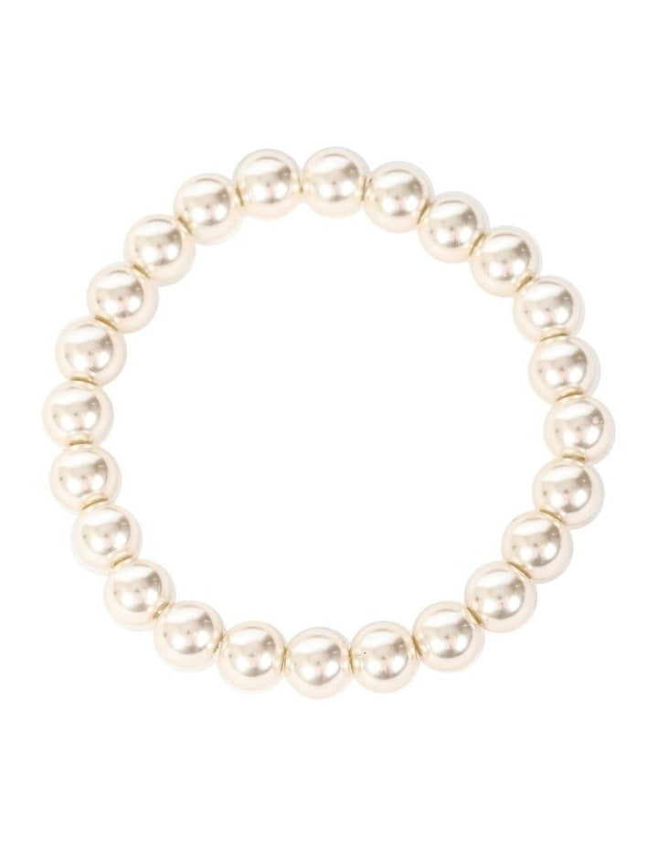 Essential 8mm Pearl Bracelet in Cream