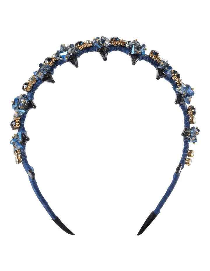 Beaded Headband in Blue